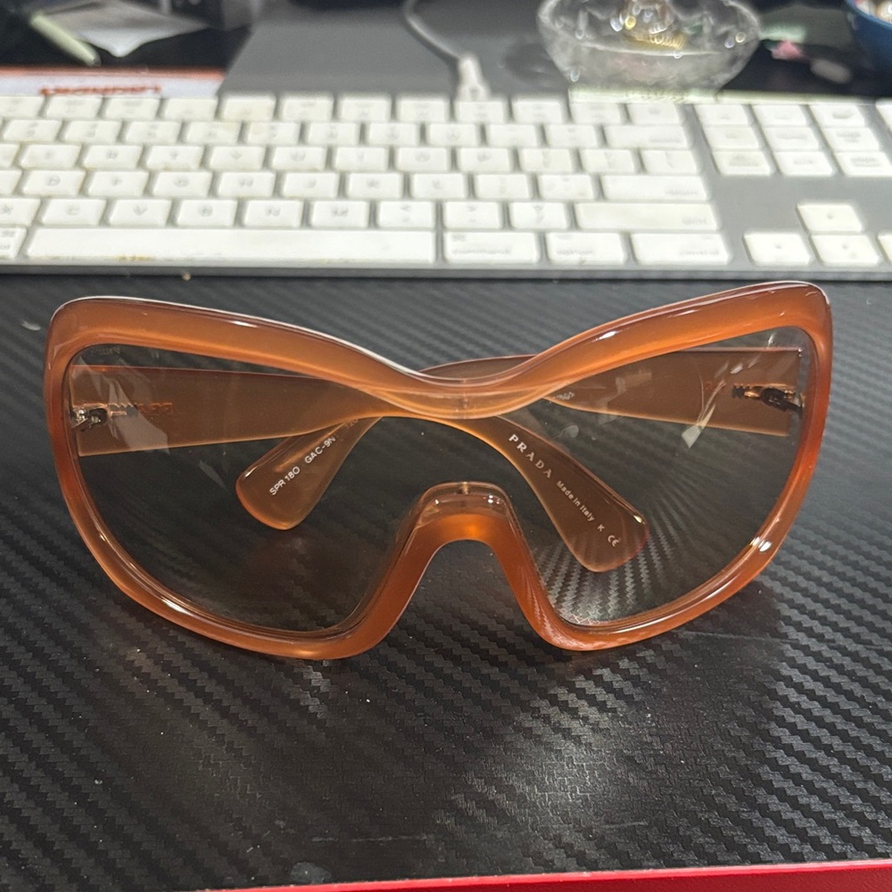 Prada Women's Sunglasses in Vibrant Orange